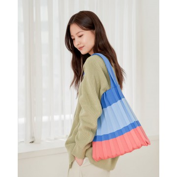 韓國PLEATS MAMA - ShoulderBag Bluecoral